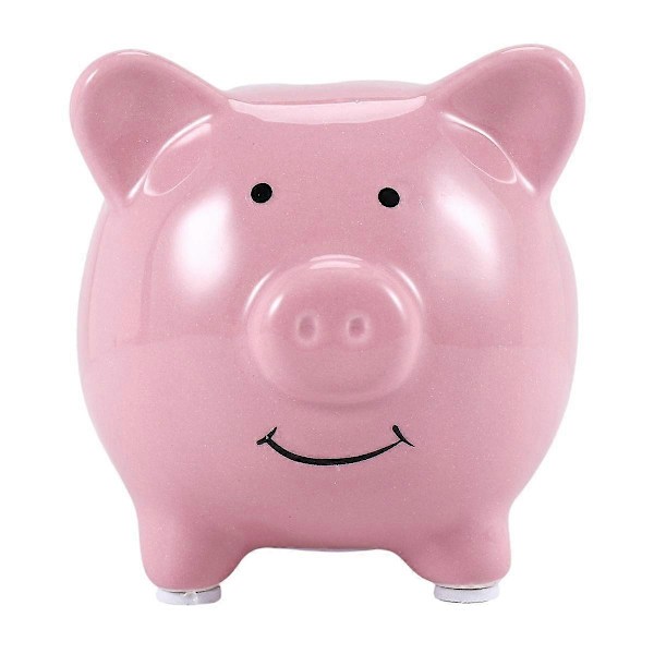 Ceramic Keepsake Piggy Bank, Pink