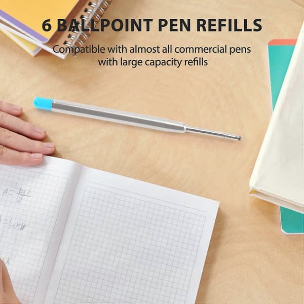 6 kuglepen refills 10 cm blå stor refill refills
