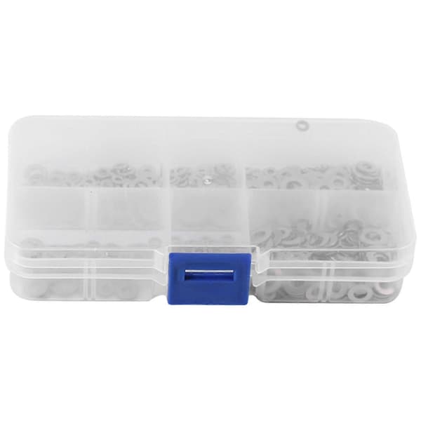 500 st/set M1.6 M2 M2.5 M3 M5 Platt bricka i rostfritt stål Vanlig bricka Packningar Sortimentsats