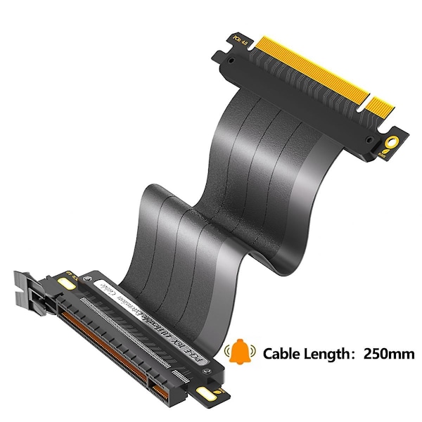 PCIE 4.0 16X Förlängningskabel Hög Hastighet GPU Riser Kabel med PCI Express Port för GPU Förlängningskablar