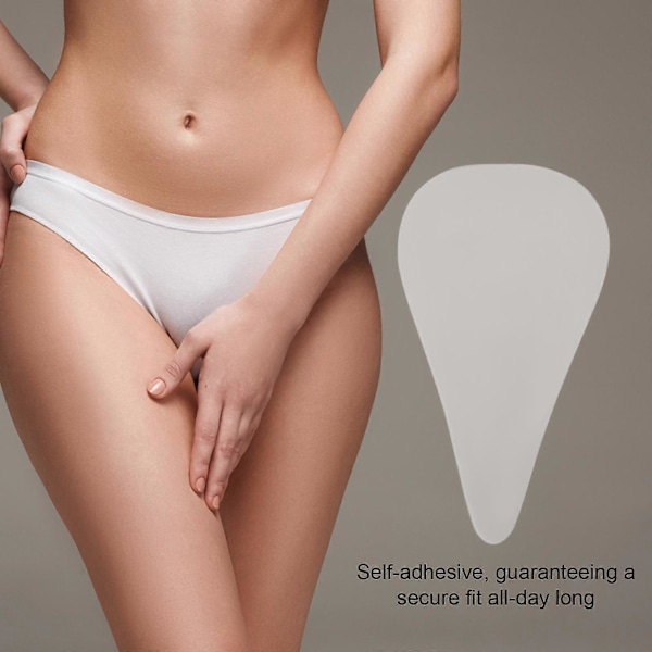 2 stk. Silikon Camel Toe Concealer Gjenbrukbar Sporløs Usynlig Lim for Kvinner Leggings Badetøy Vanntett Dekk Pute