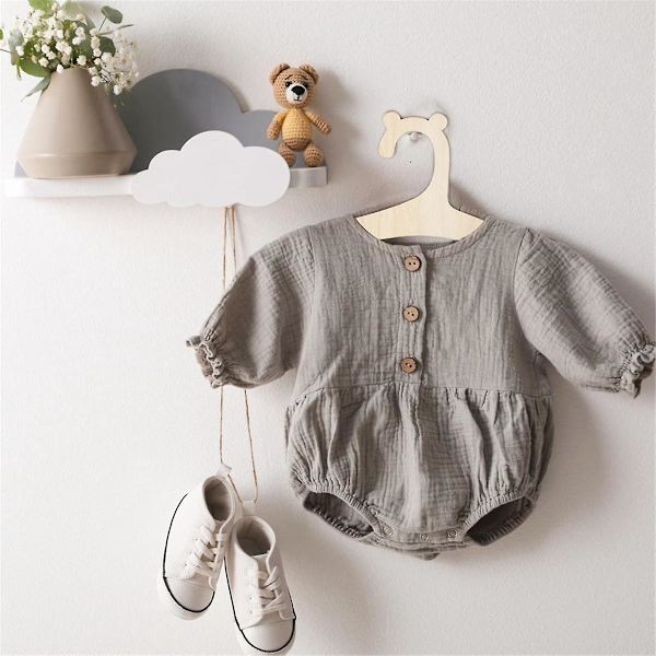 Träklädhängare för barn, 20 st Babyklädhängare för kläder 9 tum Barn Baby Toddler Barn Träklädhängare, för kläder & byxor