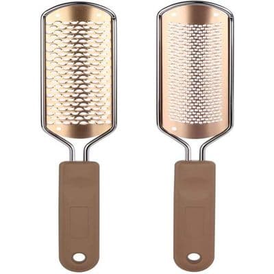 Fotfil - YYV - 2-pack - Rostfritt stål - Gummihandtag - Halkfri YYV