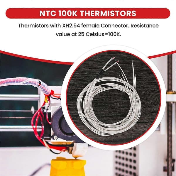 24V 40W Patronvarmer Termistor NTC 100K 3950 Ledning 1M til Ender 3 Ender 3 Pro 3D Printer Tilbehør