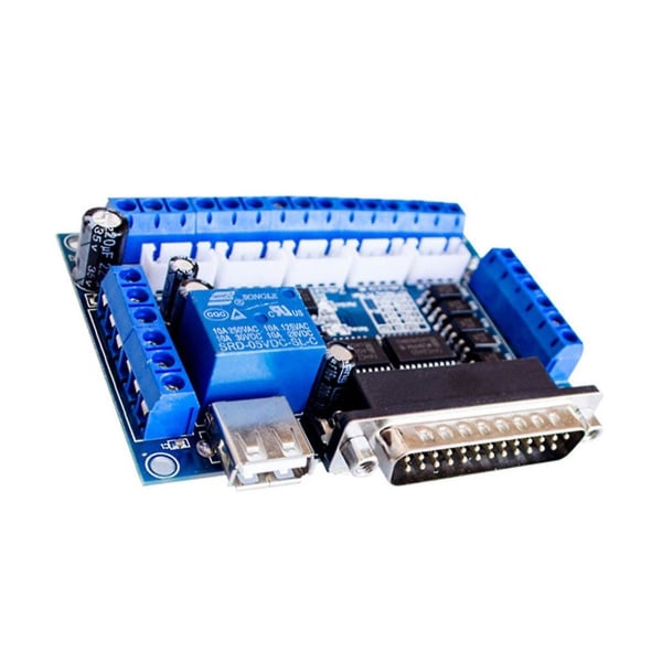 Mach3 Grensesnittkort Cnc 5-akse med Optocoupler Adapter Driver + USB-kabel