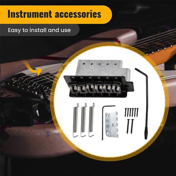 Licensierat Tremolobryggsystem Set för Fender Stratocaster Squier Elgitarr Ersättning