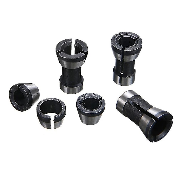 8 st högprecisionsadapterhylsset 6 mm/6,35 mm/8 mm hylschuck gravyr trimningsmaskin router fräsverktyg