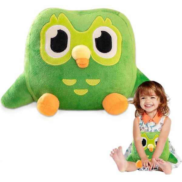 Grön Duolingo Uggla Plyschleksak Duo Plushie Av Duo Ugglan Cartoon Anime Uggla Dockor