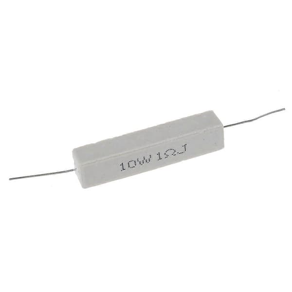 10 stk. trådviklet keramisk cementmodstand 1 Ohm 5% 10W Watt