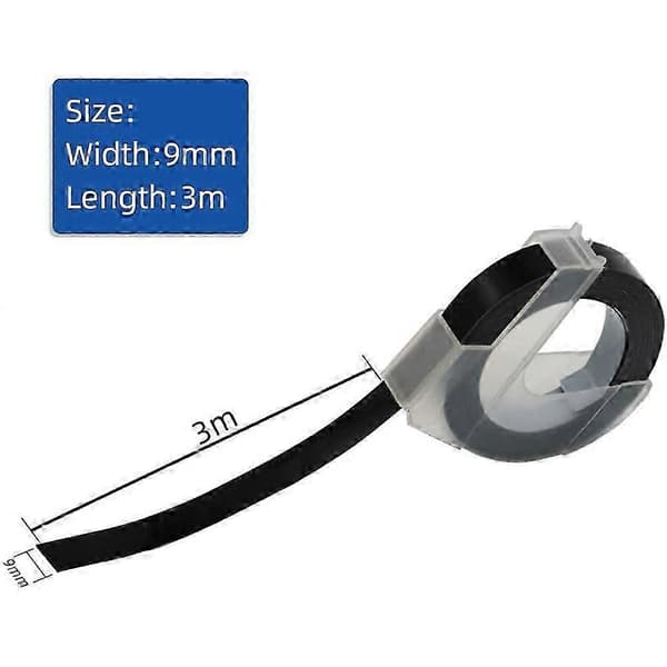6 stk. etiketttape kompatibel med Dymo pregetape