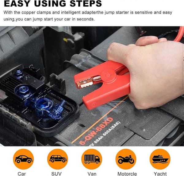 Højkvalitets splinterny EC-5 Udskiftningsbil Bærbar Batteri Jump Starter Smart