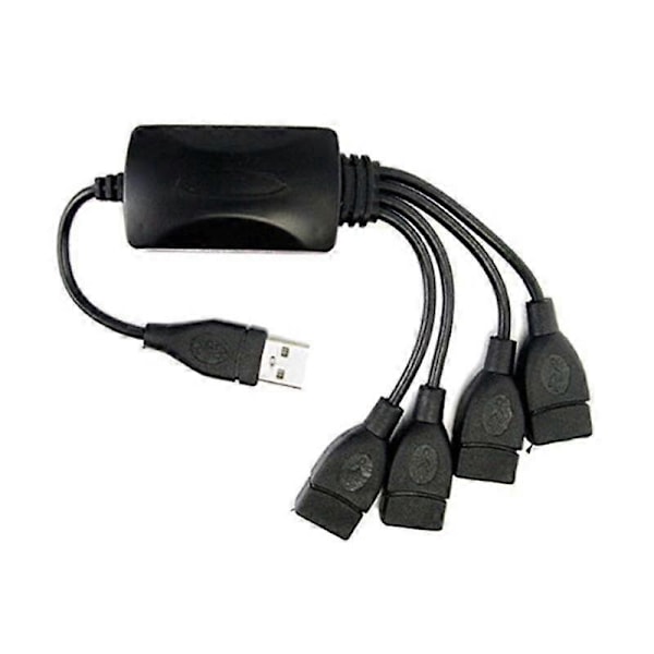 1 Hann til 4 Hunn USB HUB Splitter Forlengelseskabel USB 2.0 Forlengelsesdatakabel Strømadapter Socket C