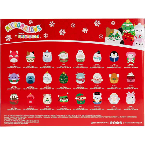 Micromallows Squishmallows 24-dages Julekalender