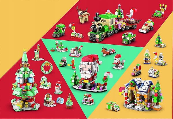 24-dagers Adventskalender Julelekeblokker for barn, gave
