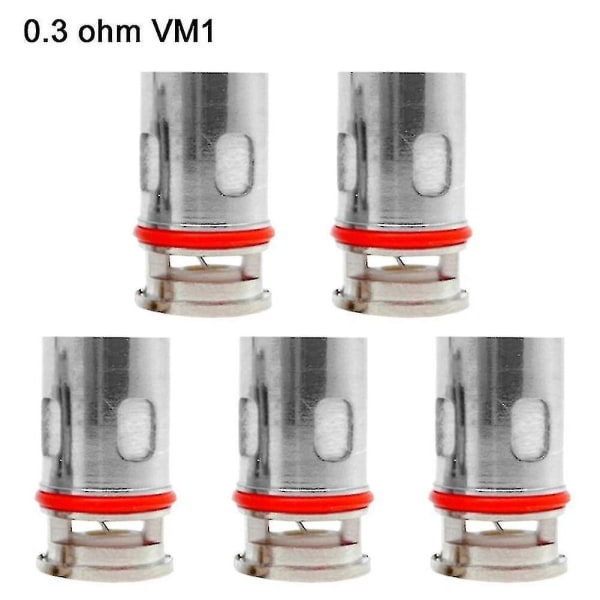 5 stk VM1 0,3 ohm Mesh Coils Erstatning for Vinci X, R S, Argus GT Pods