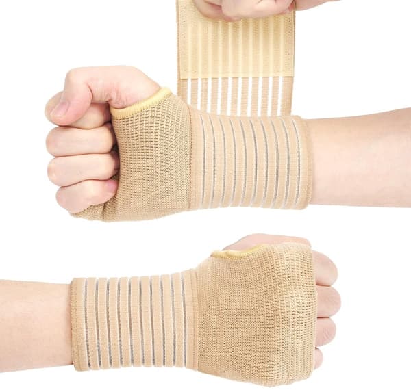 2-pack handledsstöd, elastiskt handledsstöd med rem, justerbart handledsstöd som andas, handledsstöd