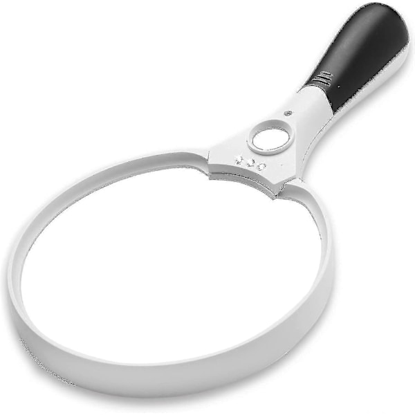 Stor Förstoringsglas med LED-lampa - 2X 4X 25X Förstoringslinser - Bästa Jätteförstoringsglas med Ljus för Läsning, Utforskning, Inspektion