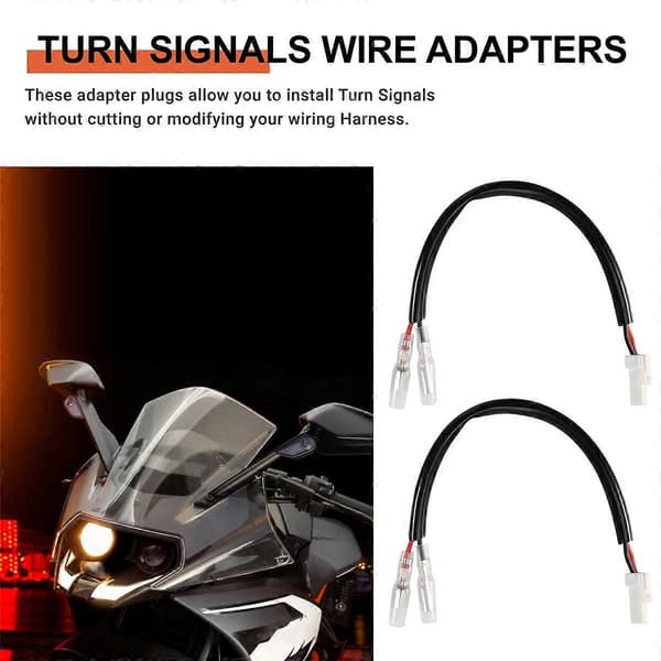 2 stk. Motorcykel Blinklys Ledningsnet Stik Blinklys Stik Adapter til KTM