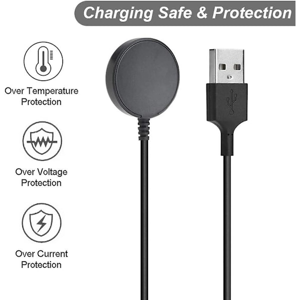 Lader for Samsung Galaxy Watch 4/3 Active 2 Senioroy Ladedock, svart