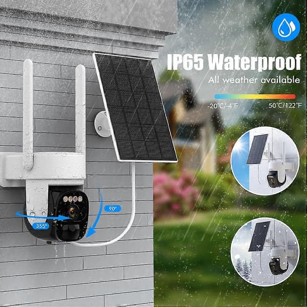 WiFi Säkerhetskameror Vidvinkelobjektiv 24/7 Övervakning Livestreaming