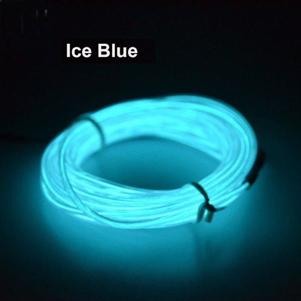 Batteridrevet LED Glowstrip Neonstripe 3 Meter - Blå