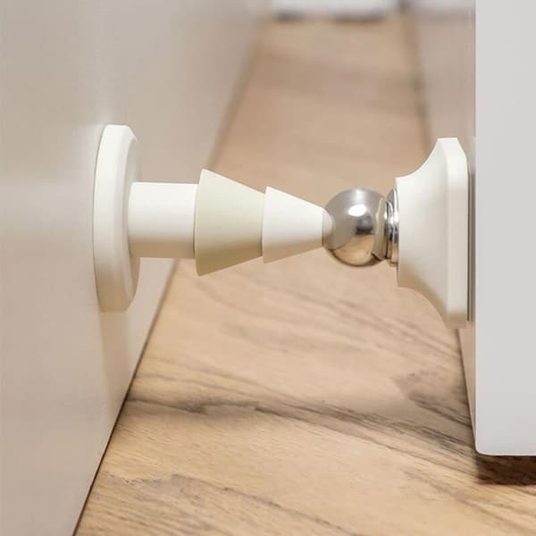 Magnetisk Silikone Dørstopper, Væg- og Gulvmontering, Lydløs Dørstopper, Flere Farver, Stor