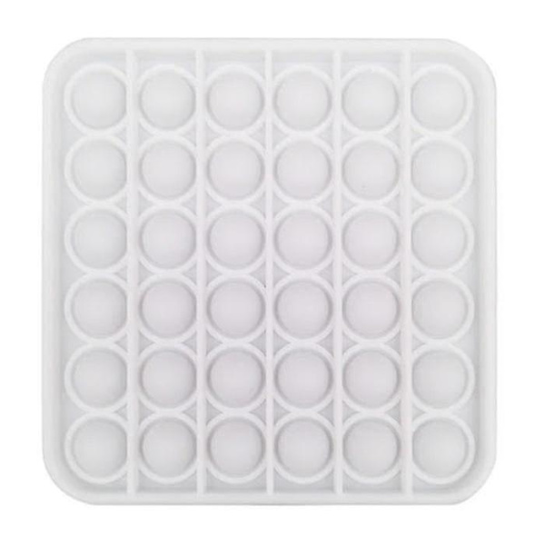 Stuff Certified Pop It - Fidget Anti Stress Legetøj Boble Legetøj Silikon Kvadrat Hvid Tw