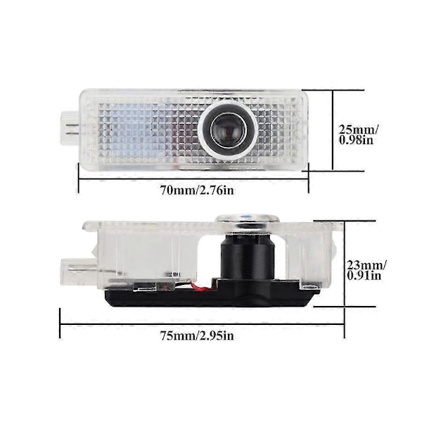 Passer til 2 stk. Passer til mini mini cooper velkomstlys projektorlys modificeret led dekorativ