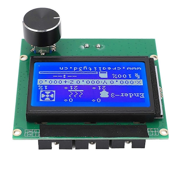 3D-skrivare LCD-skärm med kontrollpanel, 12864 Blå skärm för Ender 3, 3s, 3X, 3 Pro