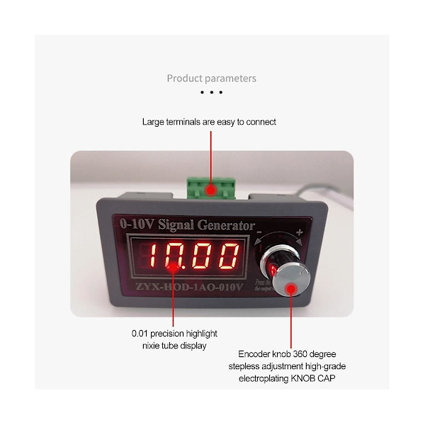 Justerbar spenningsanalog simulator 0-10V 5-10V Spenningssignalgenerator Signal Kilder PLC Signal