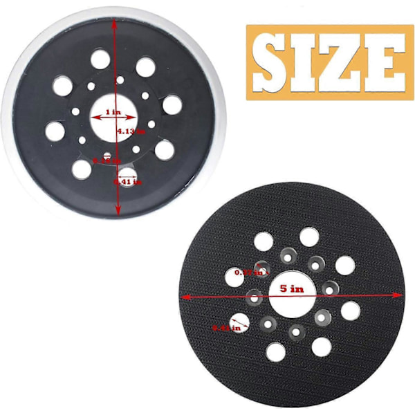 125 mm slibepude kompatibel med Bosch GEX 125-1 AE, PEX 220 A, PEX 220 AE, Skil 7402/7490