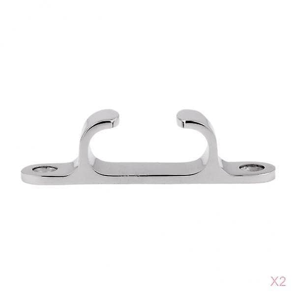 2 stk. Rustfritt Stål Line Rett Fairlead Båtknott Seiling