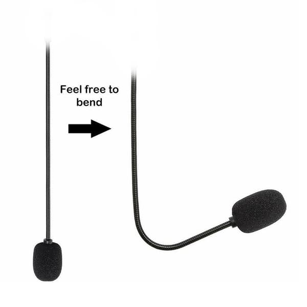 Mikrofon Mono til headset med bøjelig arm, 3.5mm - 19cm