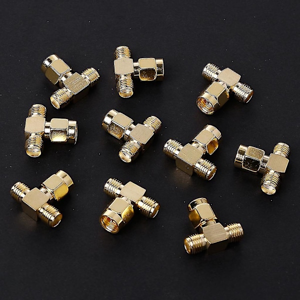 10pcs 3 Way Splitter Sma Male To Two Sma Female Triple For T Rf Adapter Connect