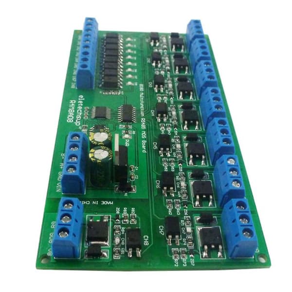 6-25V 8 Isoleret DIN35 UART RS485 MOSFET Modul Modbus RTU Kontrol Switch Board til Relæ PLC LED PTZ, Kun Plade