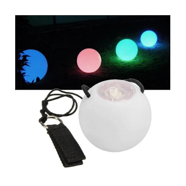 2 st LED Poi-bollar Glow Poi-bollar LED Glow Leksaksbollar Strobe Snurrande Boll för Barn Vuxna