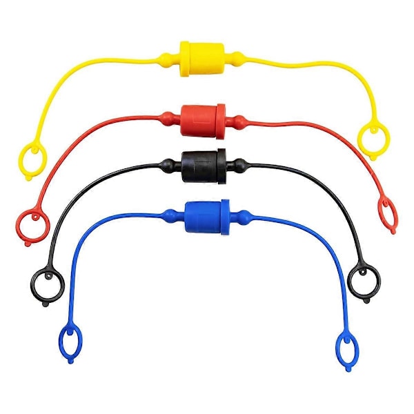 4 Sett Hydraulisk Hurtigkobling Hann Støvhette og Hunn Pluggdeksel, Støvhetter/Plugger i Gummi