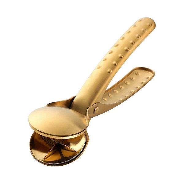2 i 1 Rustfrit Stål Kastanje Klip Valnød Tang Metal Nøddeknuser, Skaller Cutter Gadgets Guld