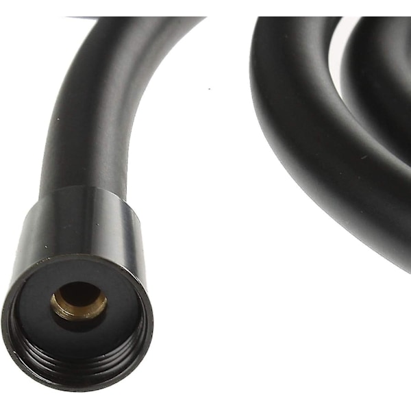 Kvalitets Dusjslange I Pvc Svart 200 Cm Dusjslange For Hånddusj Tilkobling Standard For Badekar (svart)