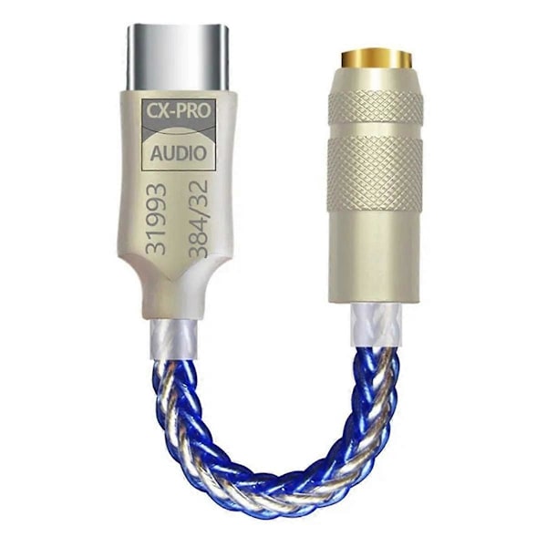 CX31993 HiFi DAC Typ C till 3,5 mm Hörlursförstärkare Ljuddekoder IEM AMP Mobiltelefonadapter B