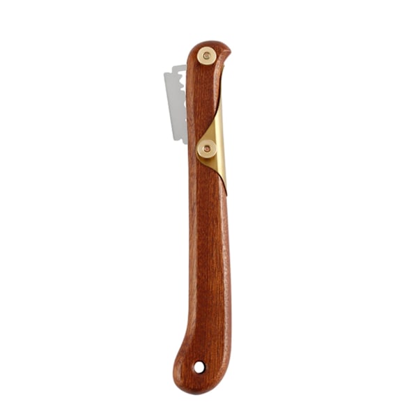JiKaiX Brödkniv med 5 rostfria blad Träskuren handtag Surdegsbrödbakare Poängsättning Slashing Tool Köksbakningstillbehör