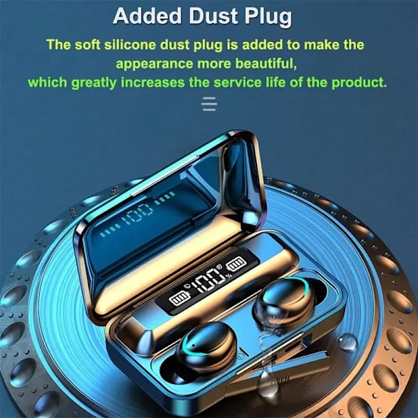 Nya Uppgraderade TWS Bluetooth Trådlösa Hörlurar Hi-fi Stereo In-ear Sport Vattentäta Headset med Mic