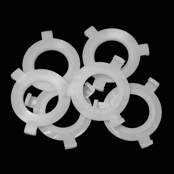 5-pak, lampeskærmsreduktionsring, E27 til E14 adapterkonverter, belysningstilbehør, 49 mm til 29 mm, hvid