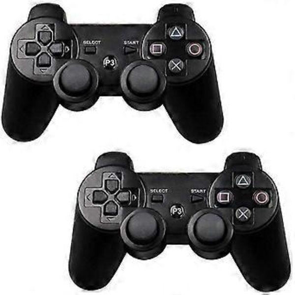 2 stk. PS3 trådløs kontroller, svart