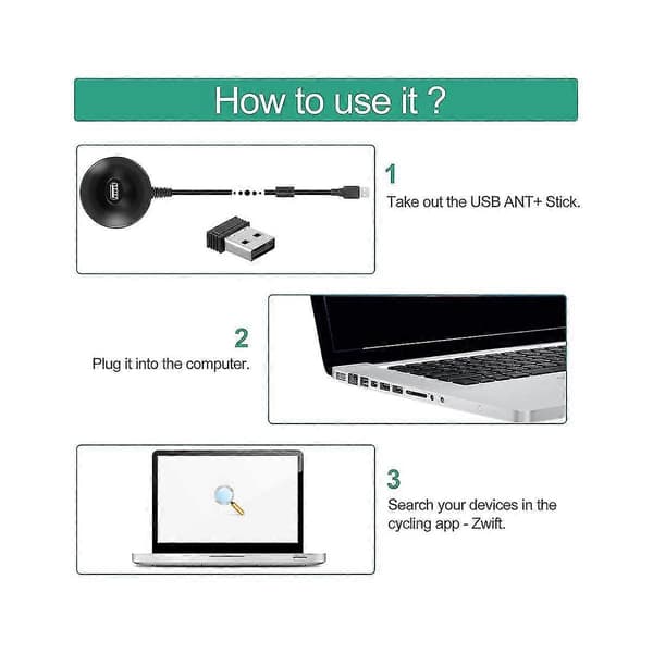 Sykkel USB ANT+ Stick Mottakeradapter For Innendørs Sykkeltrening Dataoverføring For Bkool