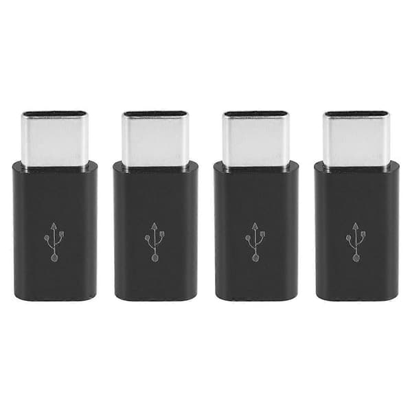 Micro-USB till USB C-adapter, Mini till Type-C laddningsadapter, USB Type C-adapter konverteringskontakt
