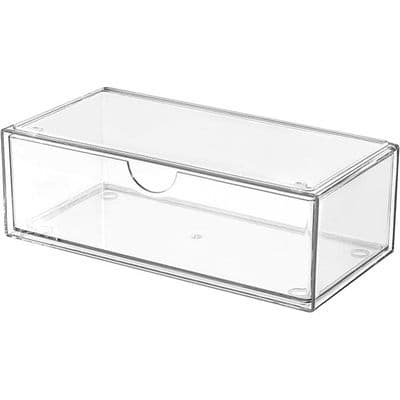 Solglasögonorganisatör, stapelbar förvaringslåda, klar displaylåda för kontor och badrum PZCC