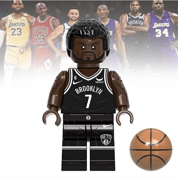 Basketballspillerfigurer Byggeklodser Børnegave Legetøj 4,5 cm Sæt af 8 stk