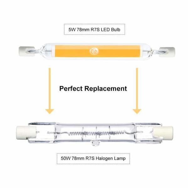 LED-pære - YYV - J78 - 5W - R7s - 500 lumen - 360 grader