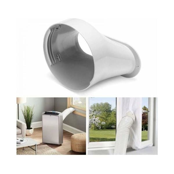 Fönsterslangadapter för luftkonditionering, 15 cm platt gränssnitt, skjutkit för bärbar luftkonditionering, MINIATYRROBOT